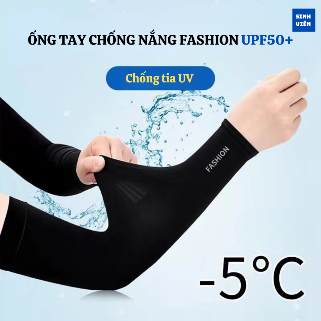 Tay Áo Chống Nắng Fashion UPF50+ Vải Thun Lạnh Mát Mẻ Co Giãn Tôt, Găng Tay Chống Tia UV ( OTFS )
