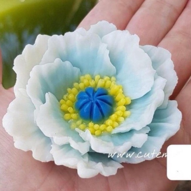 khuôn silicon hoa mẫu đơn hoa cẩm chướng