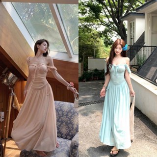 VÁY LƯỚI MAXI XOÈ TIỂU THƯ / Đầm lưới xoè thiết kế tiểu thư hot 2025 kèm mút ngực