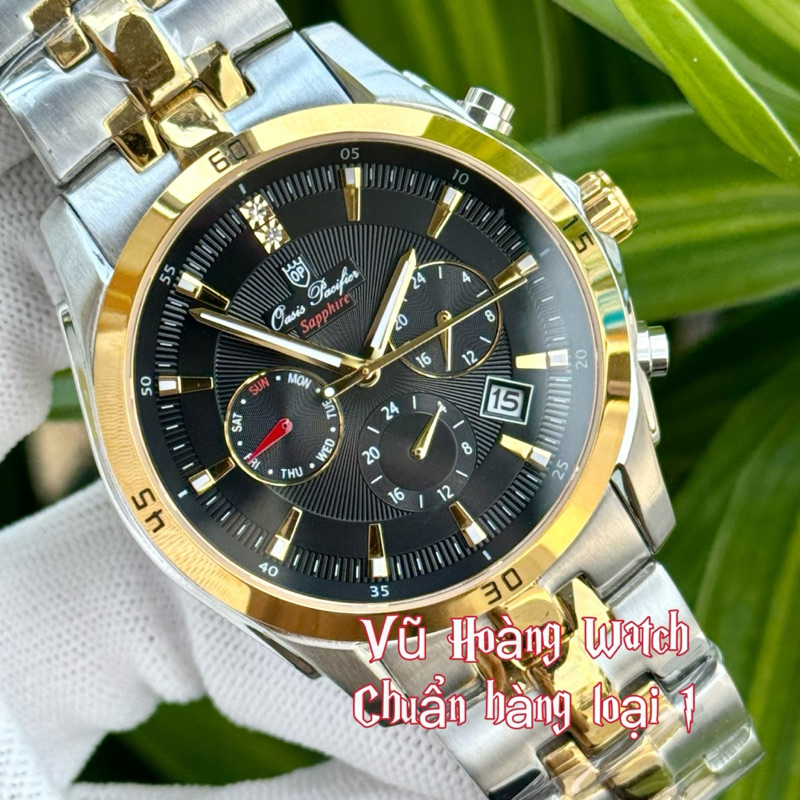 Đồng hồ Nam OP 6 kim máy pin Nhật. kính sapphire, chuẩn hàng loại1