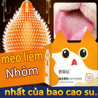 Bao Su Gai Lưỡi Mèo Tăng Khoái Cảm - Thế Hệ Mới Gai Mềm Lớn Siêu Mỏng - Hộp 12 Cái Hỗ Trợ Kéo Dài Quan Hệ