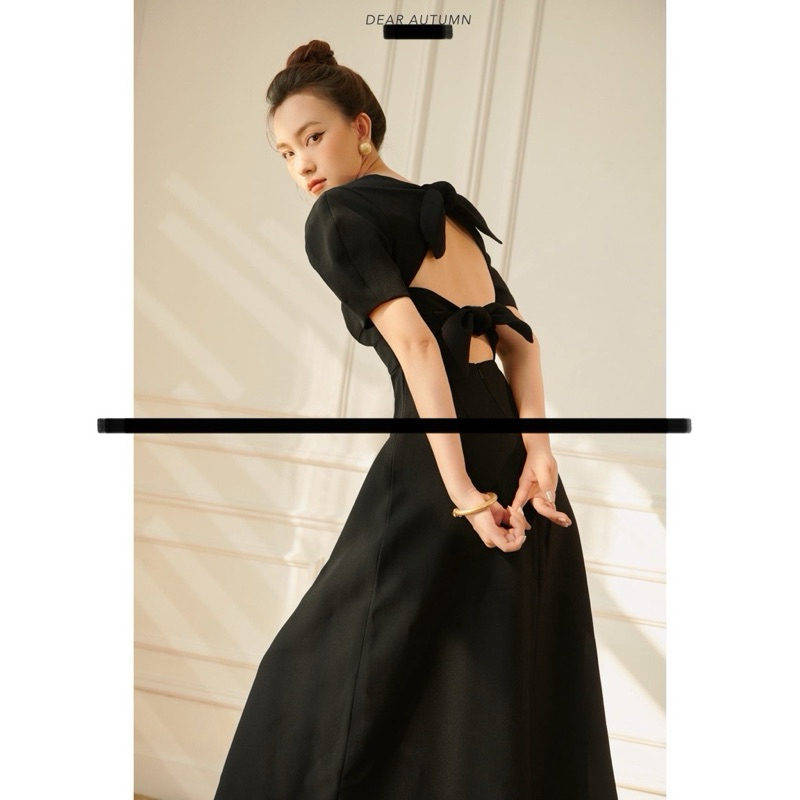 [Pass Colin] Đầm đen dài Colin - Hở lưng (Có ảnh thật)