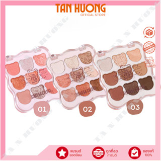  Phấn Mắt Sivanna HF635 HF704 HF737 Bảng 12 Ô Nhiều Tông Màu Lì Và Nhũ Dễ Tán Lên Màu Chuẩn 