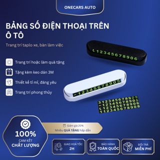 Bảng Số Điện Thoại Đỗ Xe Trên Taplo Ô Tô - Thẻ Để Lại SĐT Trên Ô Tô - Onecars Auto