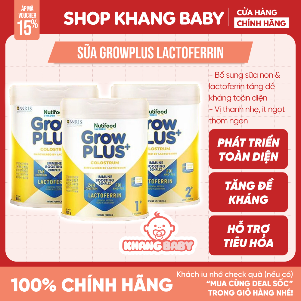 Sữa bột Nutifood Sweden GrowPLUS+ Colostrum Lactoferrin