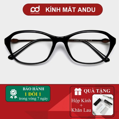 Gọng kính cận thời trang nam nữ ANDU dáng mèo pha oval phong cách thanh lịch nhẹ nhàng 24AD14