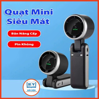 Quạt cầm tay mini MG9 dung lượng pin 4000mAh 5 cấp độ gió quạt tích điện có thể gấp gọn màn hình hiển thị pin tuabin gió