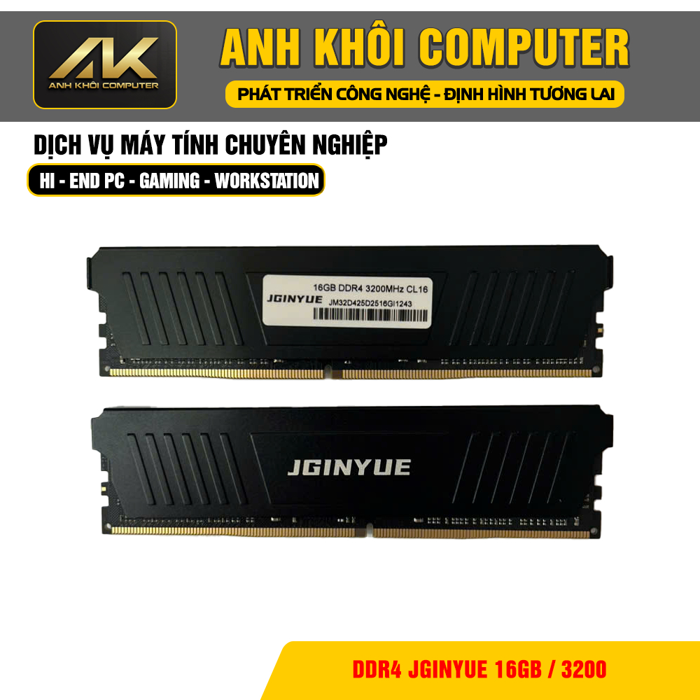 Ram Jginyue 16GB (1x16Gb) DDR4 3200MHZ New 100% (Hàng Chính Hãng - Bảo Hành 36 Tháng)