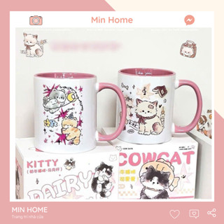 Ly sứ cốc 280ml quà tặng sinh nhật sang trọng đáng yêu Minhome