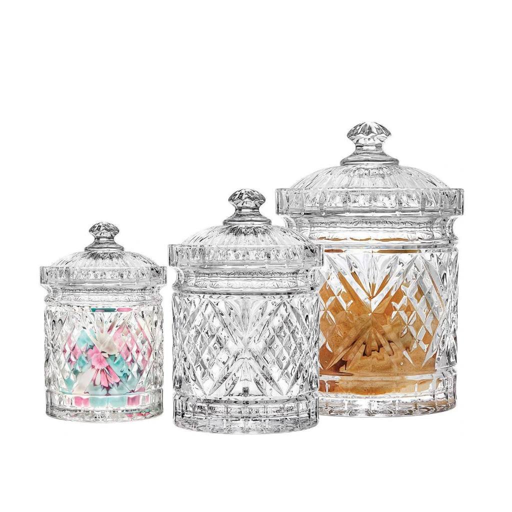 Sét 3 hũ pha lê Dublin