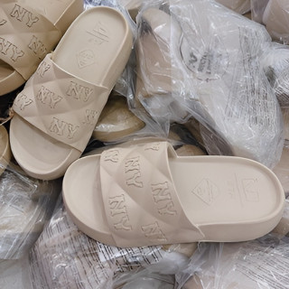 Dép đúc mlb 🎁 FREESHIP + TẶNG VỚ 🎁 monogram ny bóng chày quai ngang thể thao nam nữ in nổi NY chất xịn