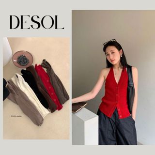 Áo Tanktop Len cổ V – Áo Ba Lỗ Cài Nút Dệt Kim Thời Trang Hàn Quốc