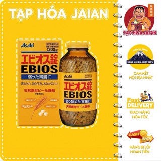  Viên Uống Hỗ Trợ Tiêu Hóa Asahi Ebios 1200 Viên  CSSK  - Hàng Nội Địa Nhật 100% 