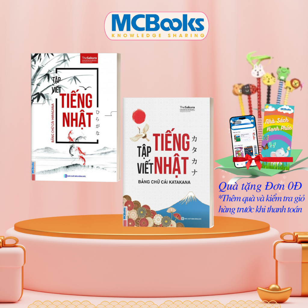 Sách - Combo Tập Viết Tiếng Nhật Bảng Chữ Cái Katakana và Hiragana