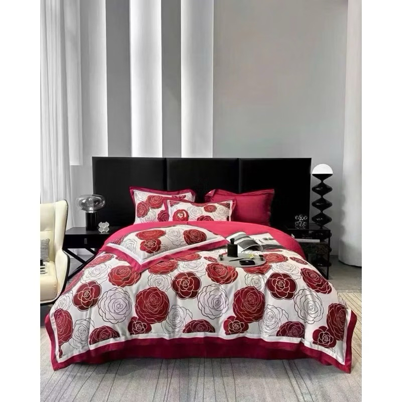 Set Chăn Ga Gối Lụa Tencel Hoa Freemondle (Set 4 món)
