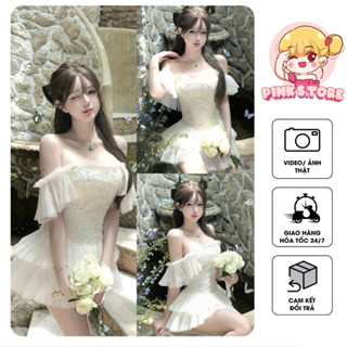 VÁY REN HOA CÁNH TIÊN TIỂU THƯ PHỐI LƯỚI NGOAN XINH YÊU by PINKS.tore