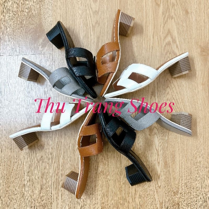 Guốc nữ quai ngang da sần hàng đẹp