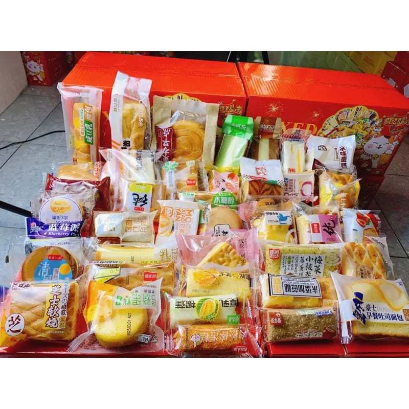 Thùng 2,3kg bánh bông lan trộn mix đủ loại siêu ngon