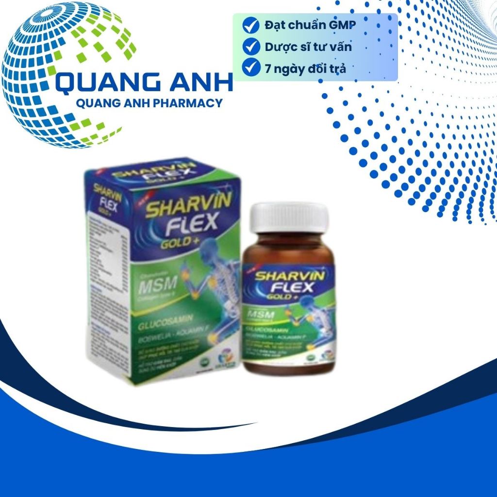Viên dưỡng khớp Sharvin Flex Gold + hộp 30 viên hỗ trợ bổ sung dưỡng chất cho khớp