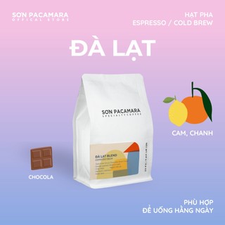 Cà Phê Espresso Sơn Pacamara Gói Đà Lạt 100% Arabica Vị Đầm Rang Vừa Gói 250gr 500gr 