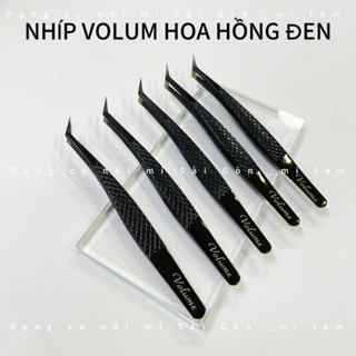   BAO TEST  Nhíp volume gắp mi hoa hồng đen Pakistan mũi nhám nano_nhíp tạo fan mi _gắp mi 3D_20D_nhíp nối mi cao cấp 
