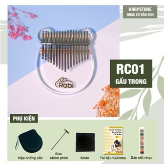 (TẶNG KHÓA KALIMBA ONLINE) Đàn Kalimba RABI Pha Lê Cực Đẹp