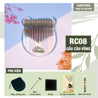 (TẶNG KHÓA KALIMBA ONLINE) Đàn Kalimba RABI Pha Lê Cực Đẹp