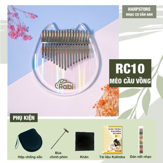 (TẶNG KHÓA KALIMBA ONLINE) Đàn Kalimba RABI Pha Lê Cực Đẹp