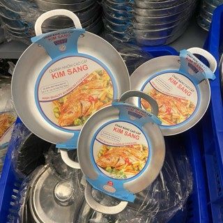 Bộ 3 chảo nhôm đáy bằng kim sang. size 16-18-24. Chảo chiên, xào