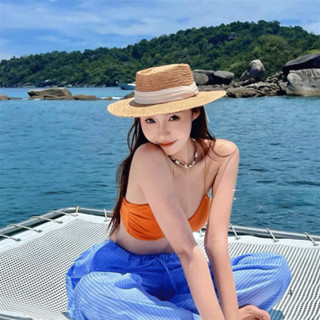 Mũ cói Đan - nón phớt cói đi biển chống nắng gió cao cấp