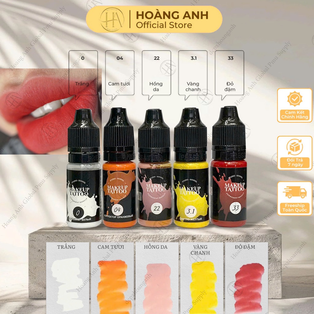 Mực Makeup cam kết chuẩn Nga 10ml và 5ml