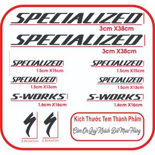  Tem decal  specialized xe đạp thể thao   bao chuẩn đẹp  