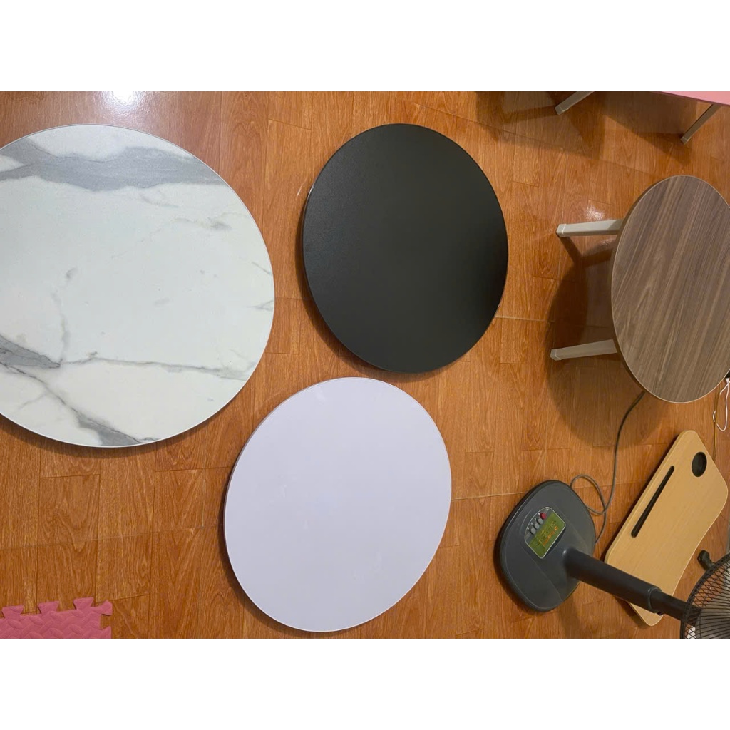 Bàn học, bàn tròn gấp gọn chân nhựa cứng 60x60 HANVACO. STORE