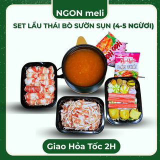 Set lẩu Thái bò sườn sụn tại nhà cho 4-5 người ăn NGON meli Giao Hỏa Tốc Tại Hà Nội