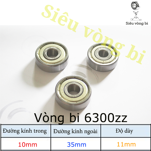 Vòng bi - Bạc đạn 6300zz - Tiêu chuẩn 10*35*11mm  - hàng OEM Trung Quốc