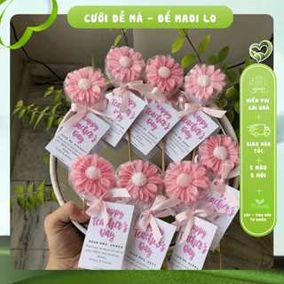 Combo 5 cây sáp thơm hoa cúc kèm tag - sỉ từ 20 câylàm quà tặng tốt nghiệp, tiệc cưới, sự kiện, quà cảm ơn mini
