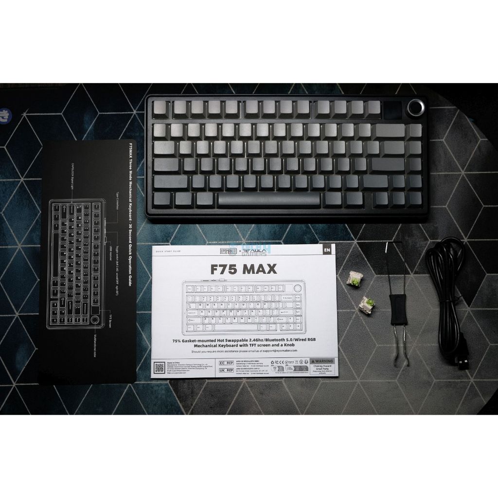 Aula F75 Max bàn phím cơ kết hợp màn hình, núm xoay siêu chất, âm thanh Hifi | BigBuy360 - bigbuy360.vn