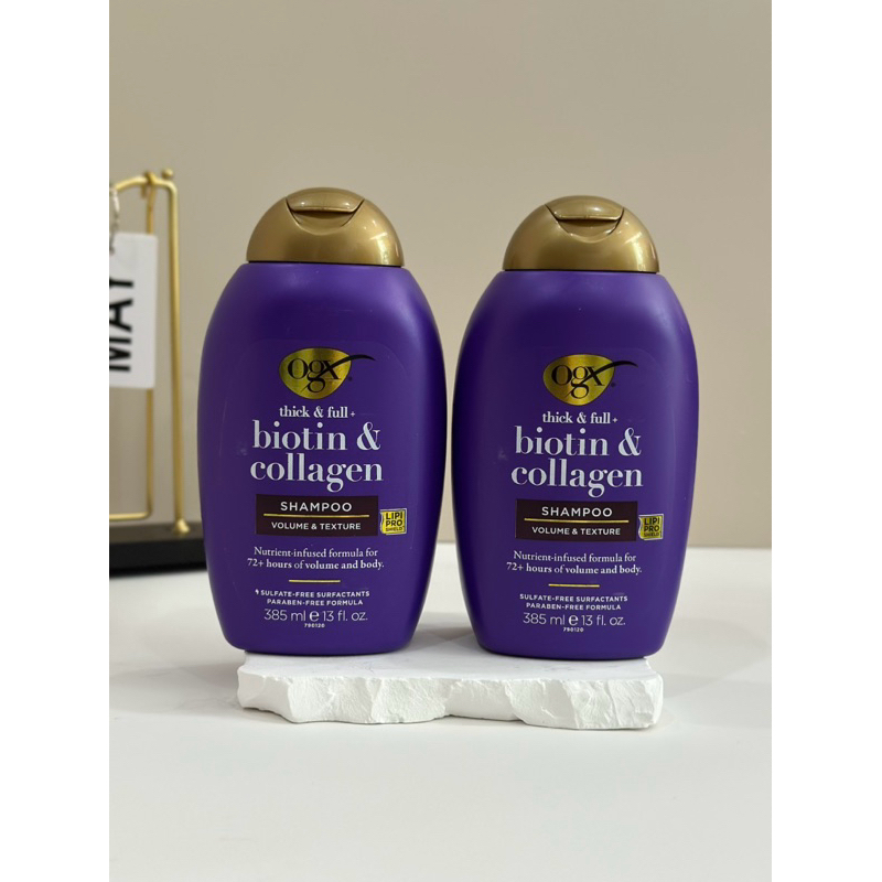 Dầu Gội Dưỡng Dày Tóc OGX Thick & Full + Biotin & Collagen Shampoo 385ml