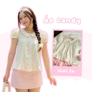 Candy top - áo sơ mi hoa nhí - ICHI.SG