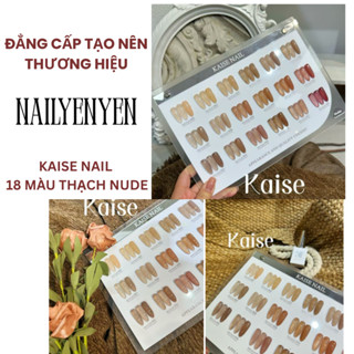 Set sơn gel KAISE NAIL 18 chai thạch nude - sơn gel thạch nâu chính hãng chai15ml tặng kèm bảng màu