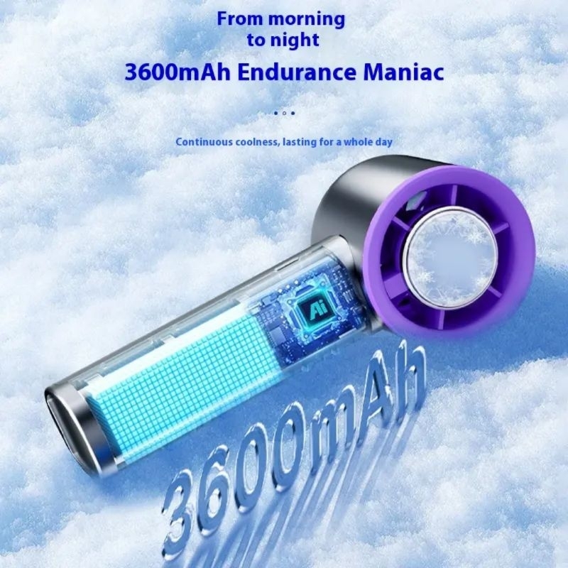 Quạt cầm tay mini TEKKIN TI-168 pin 4000mah có sò lạnh quạt turbo