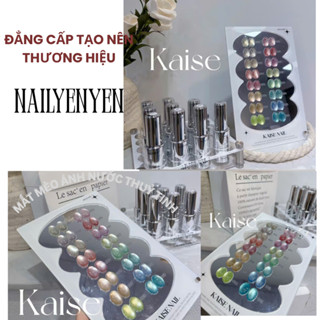 Set sơn gel mắt mèo ánh nước thuỷ tinh KAISE NAIL cao cấp 16 màu tặng bảng màu meka tặng khung meka trưng bày chai sơn