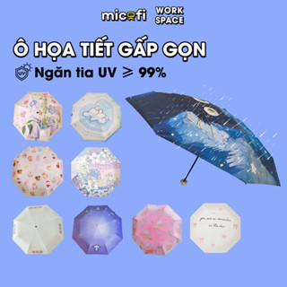 Ô Che Mưa Micofi, Dù Gấp Gọn Che Nắng Mưa Cute Chống Tia UV Xếp Tự Động Đi Ngoài Trời Pastel