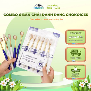 Bàn Chải Đánh Răng VỈ 6 CHOCOIKES Lông Mềm Siêu Êm