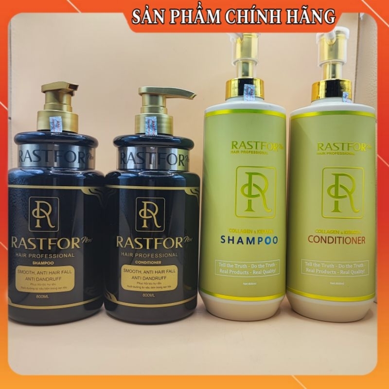 (Chính Hãng) Cặp dầu gội xả RASTFOR 800ml Phục Hồi Ngăn Tóc Gãy Rụng , Siêu Mềm Mượt Tóc
