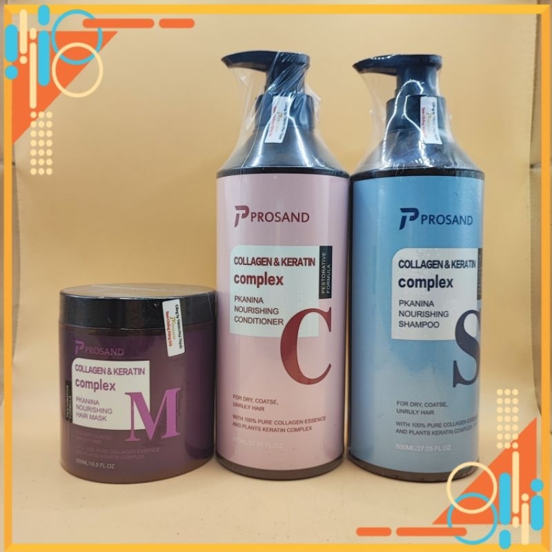 [Hàng Chuẩn] CẶP DẦU GỘI XẢ PROSAND 800ML THƠM MỀM MƯỢT TÓC