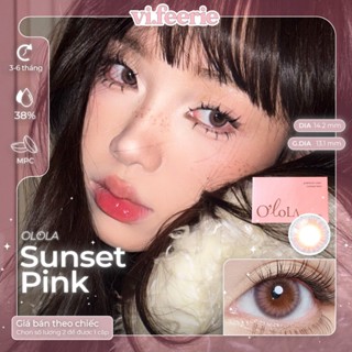 (OLOLA) Kính áp tròng (lens) hồng pastel 6 tháng BLOW SUNSET PINK Lens-VF Lens