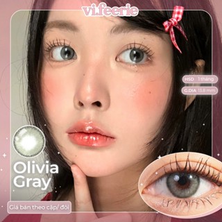  Kính áp tròng  lens  xám khói tự nhiên áp tròng trong trẻo 1 tháng OLIVIA GRAY full độ - VF Lens 