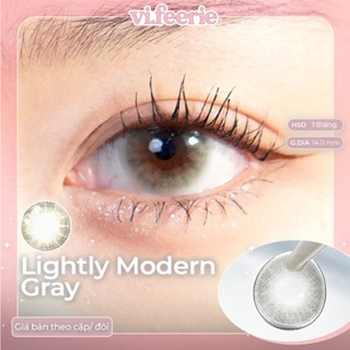 Kính áp tròng (lens) xám ánh xanh 1 tháng LIGHTLY MODERN GRAY full độ-VF Lens