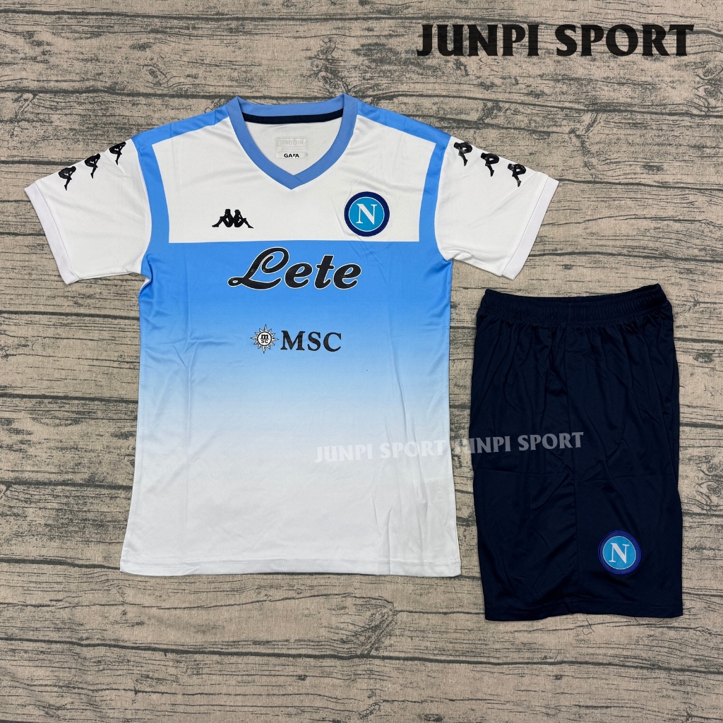 QUẦN ÁO BÓNG ĐÁ CÂU LẠC BỘ NAPOLI - MẪU SN - VẢI GAI THÁI CAO CẤP